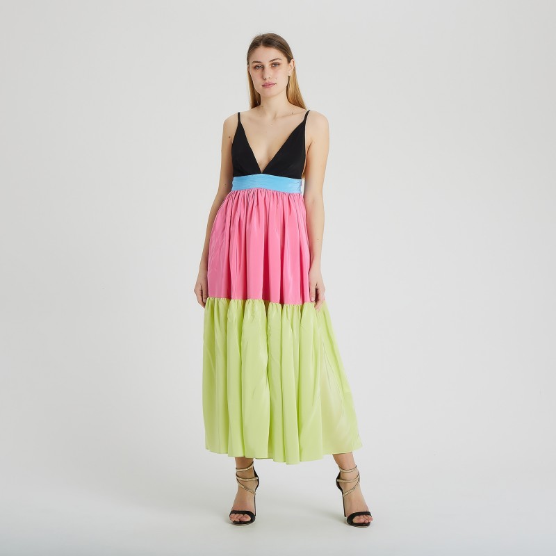 Abito lungo senza maniche con balze MMissoni