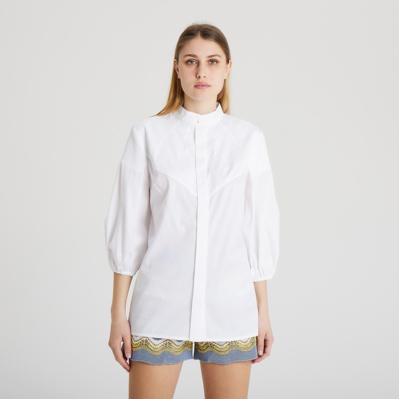 Camicia manica lunga con collo alla coreana Federica Tosi