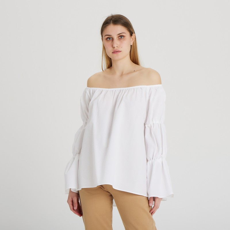 Camicia in cotone effetto puntinato Federica Tosi