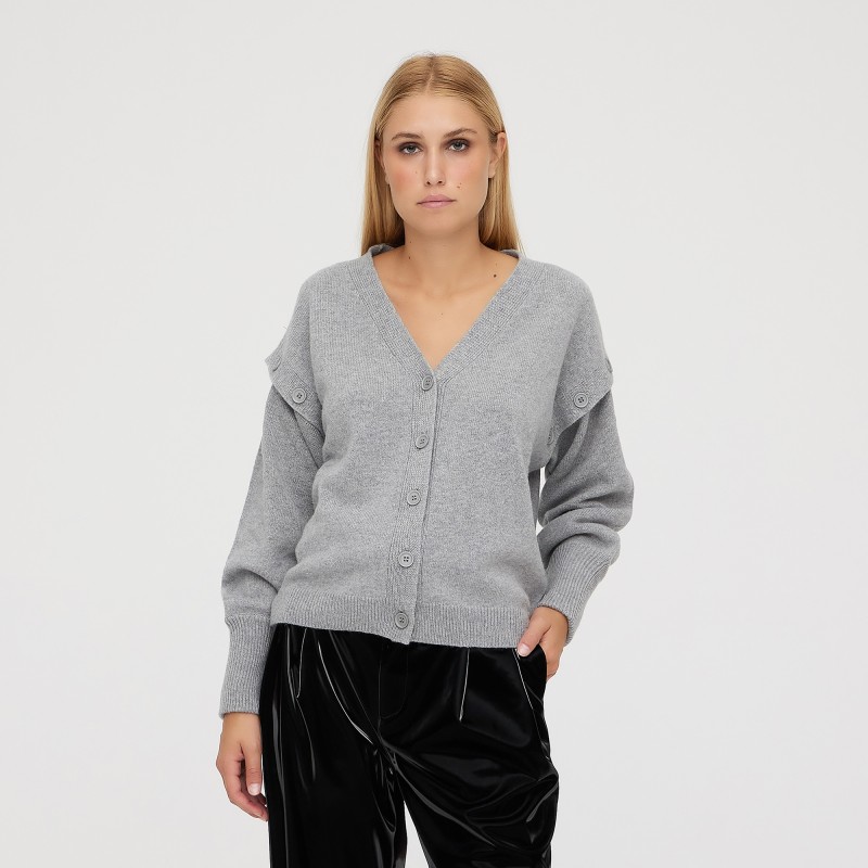 Cardigan scollo a V con manica staccabile Federica Tosi