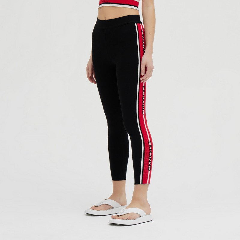Leggings in maglia con bande laterali Ermanno Scervino