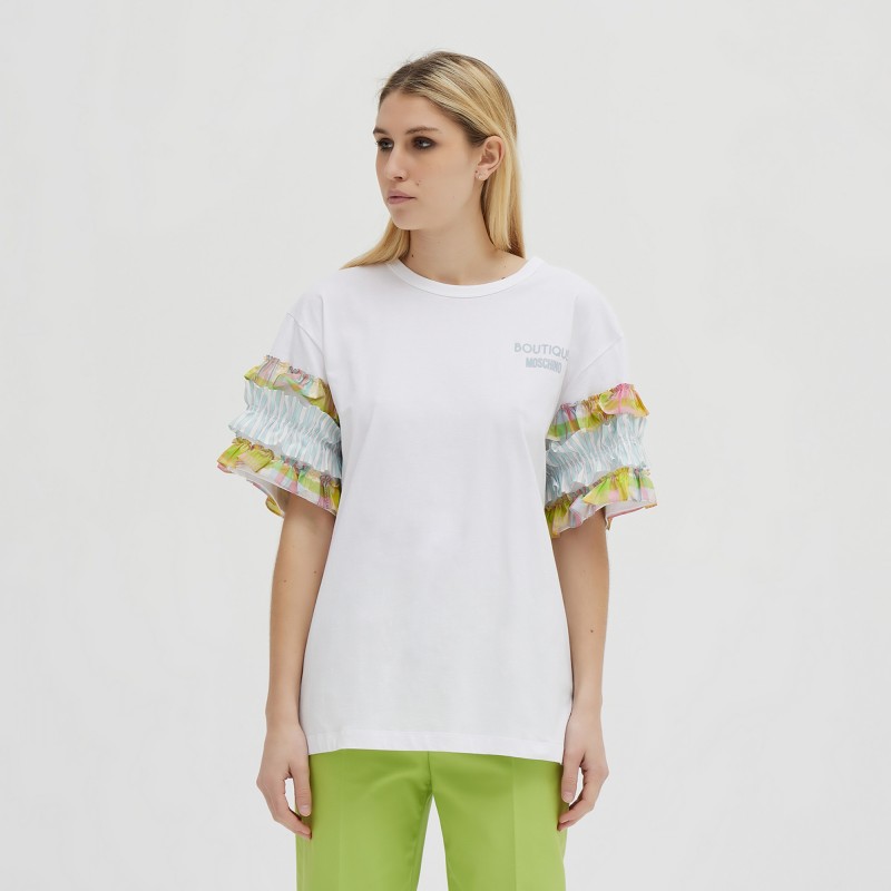 T-shirt in cotone con rouges Boutique Moschino