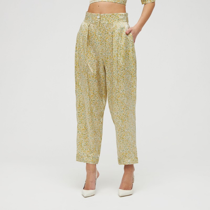 Pantalone con microfantasia floreale Sabina Musayev