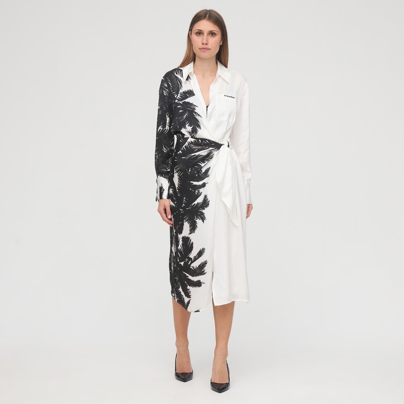 Abito midi dettaglio palme Ermanno Scervino