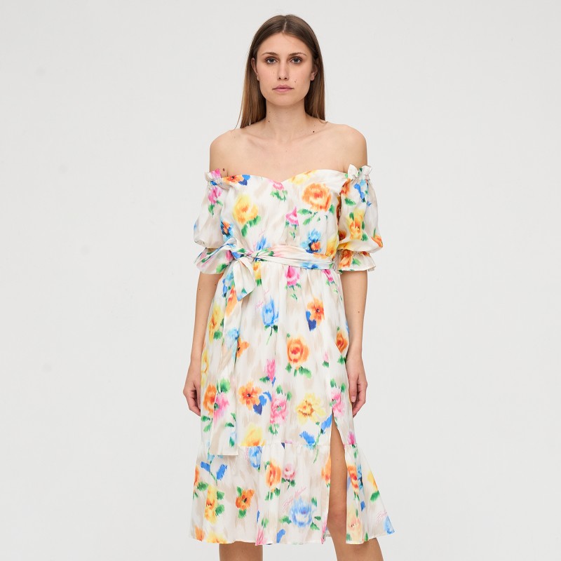 Abito midi a fantasia Moschino