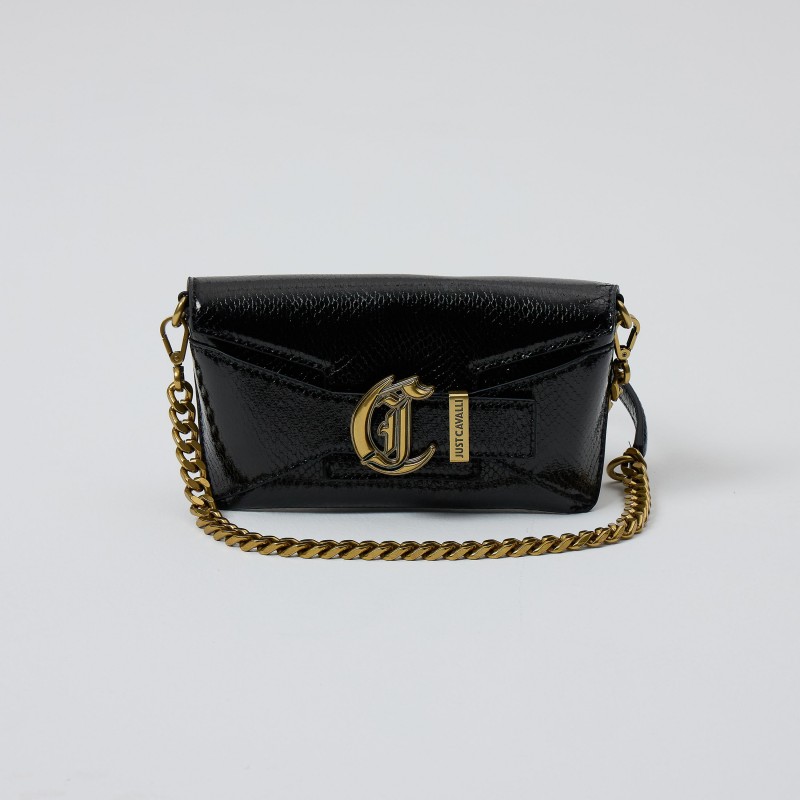 Pochette in stampa snake metallizzata Just Cavalli