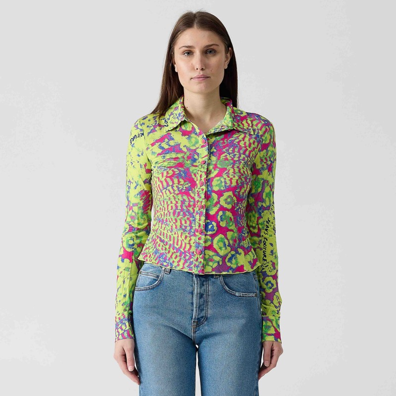 Camicia in jersey a fantasia Versace Jeans Couture