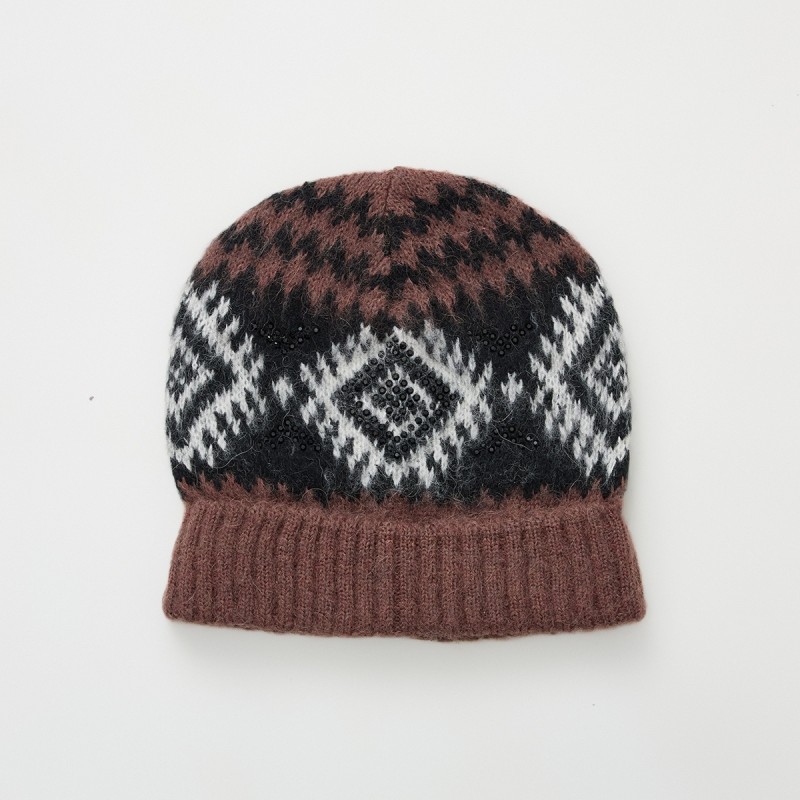 Cappello stampa geometrica con cristalli Ermanno Scervino