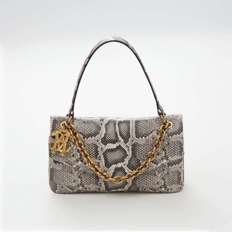 Clutch bag pelle stampa pitone Roberto Cavalli