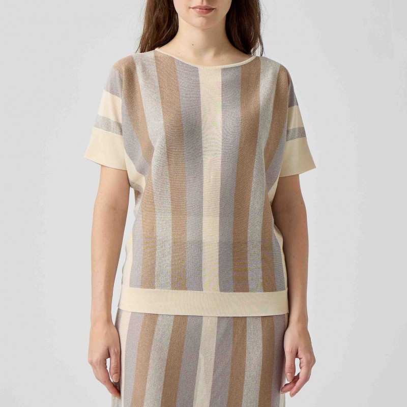 Girocollo a righe con lurex Le Tricot Perugia