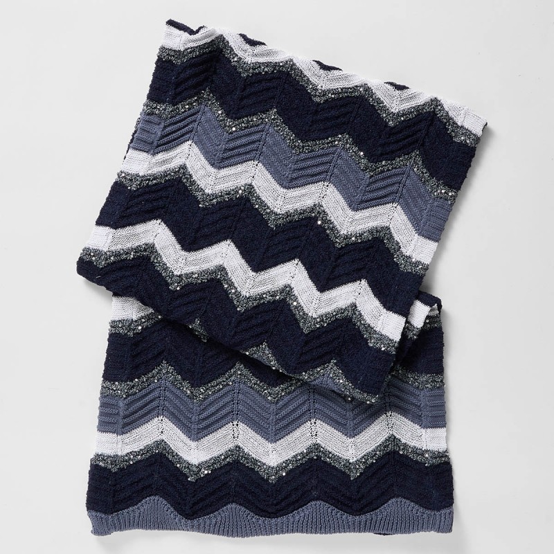 Sciarpa stampa zig zag con micropaillettes Missoni