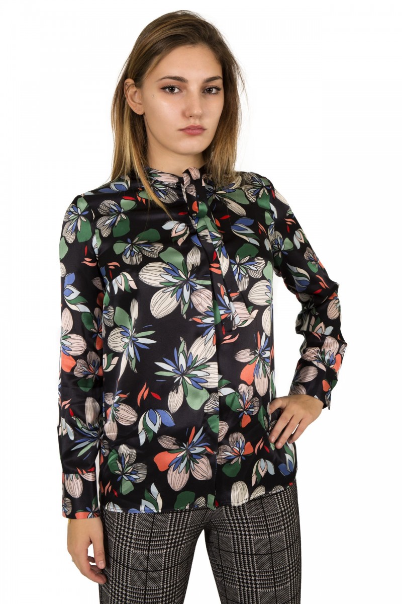 Camicia seta fantasia floreale Atos Lombardini