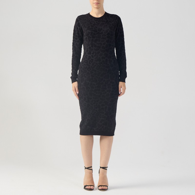 Abito jacquard stampa leopardo Just Cavalli 