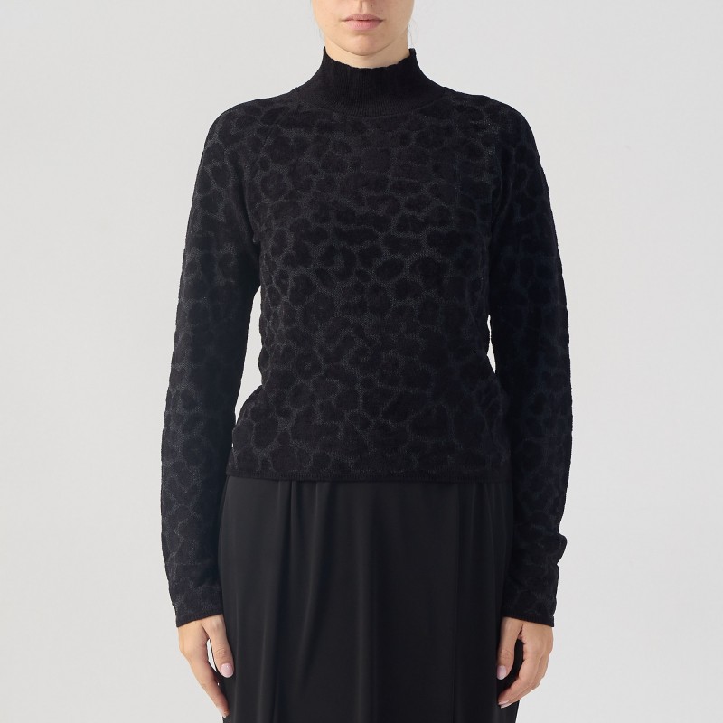 Lupetto jacquard con lurex Just Cavalli