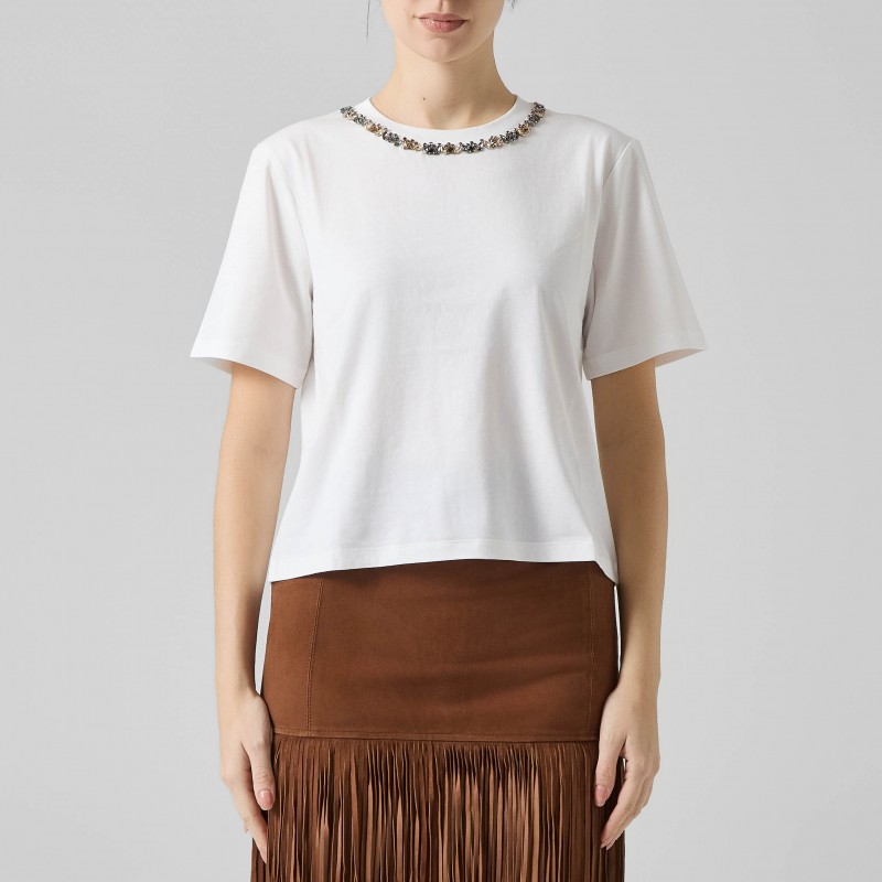 T-shirt con cristalli Ermanno Scervino