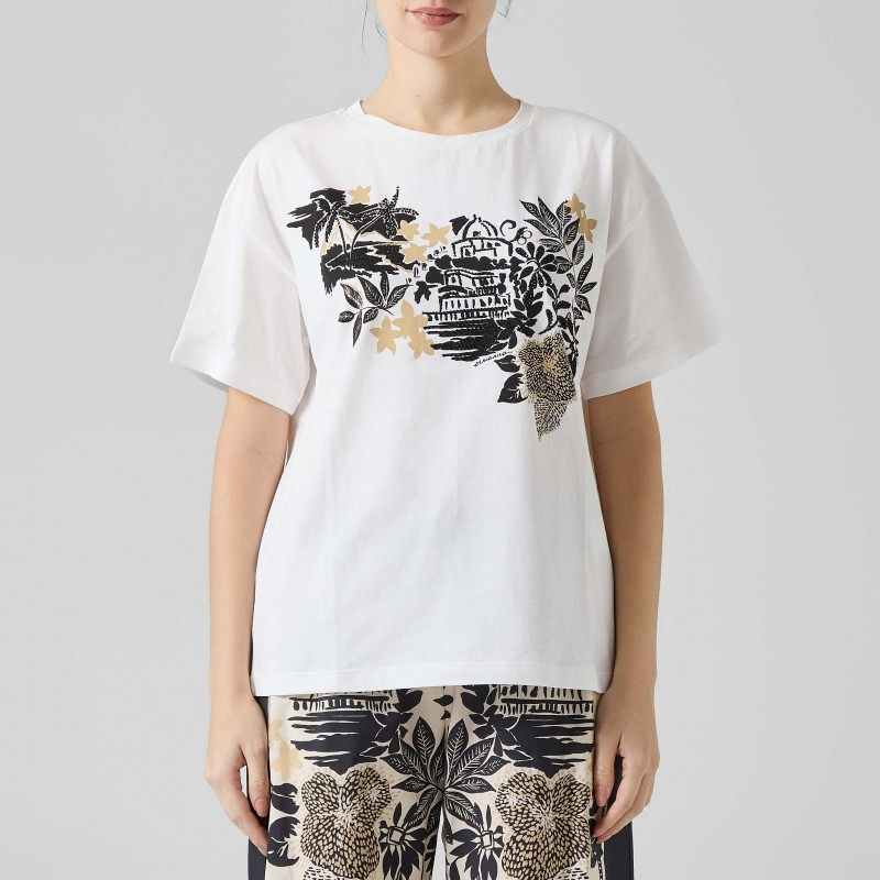 T-shirt dettaglio con cristalli Ermanno Scervino