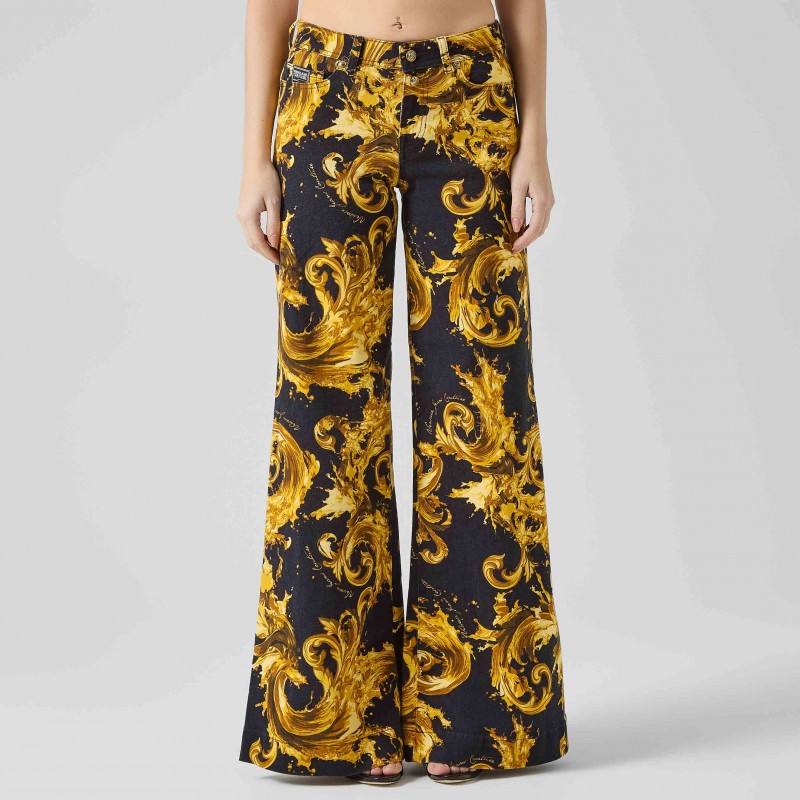 Jeans stampa barocco Versace Jeans Couture